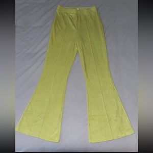 Aerie Groove-On Velour Ribbed Flare Pants